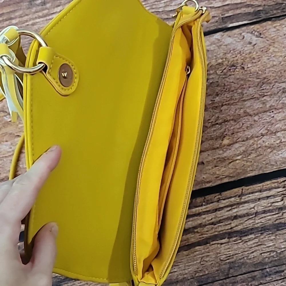 Boho Yellow Crossbody Purse - Picture 12 of 14